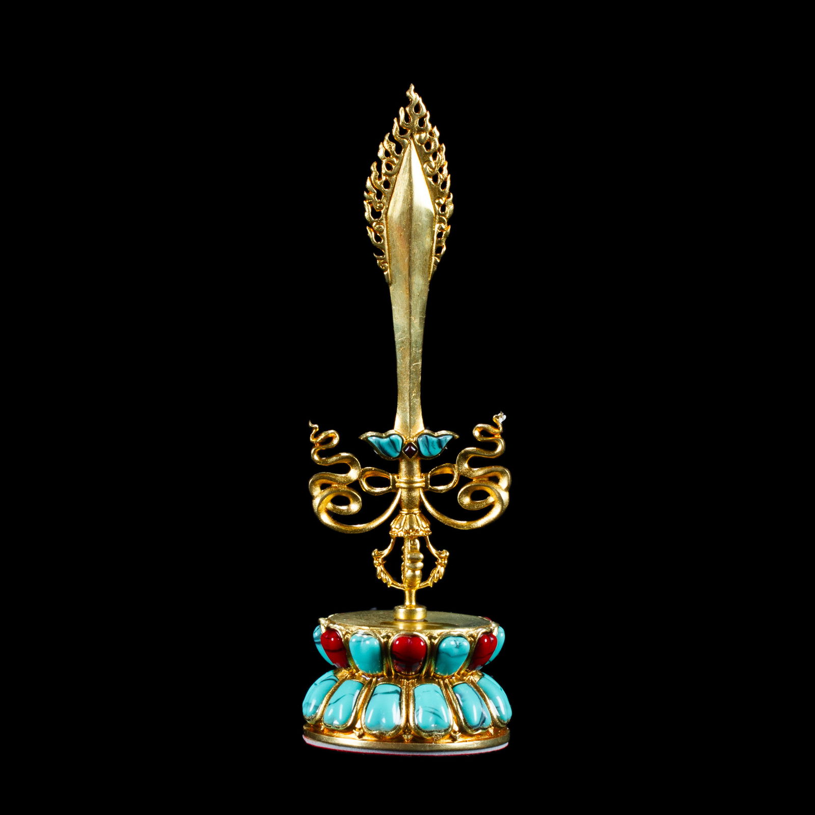 Sword of Manjushri that cuts off ignorance and duality — small figurine for buddhist altar. 