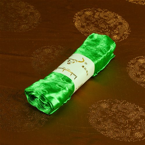 Khata — Tibetan ceremonial scarf, Green color | high quality cotton, 60 x 300 cm