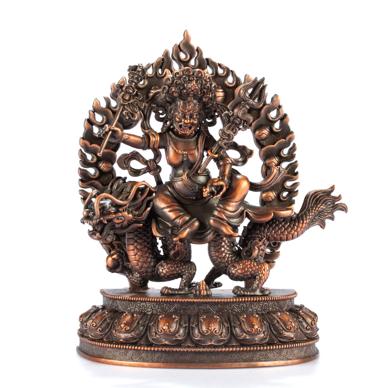 Statue of Vaishravana, the Northern King (Vessavana, Kubera), made from copper 13.5 cm of perfection | Tibetan Buddhist Art Collection. 
