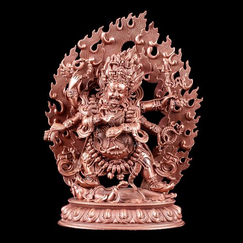 Bronze statue “Six Armed Mahakala”, 12 cm, fine carving