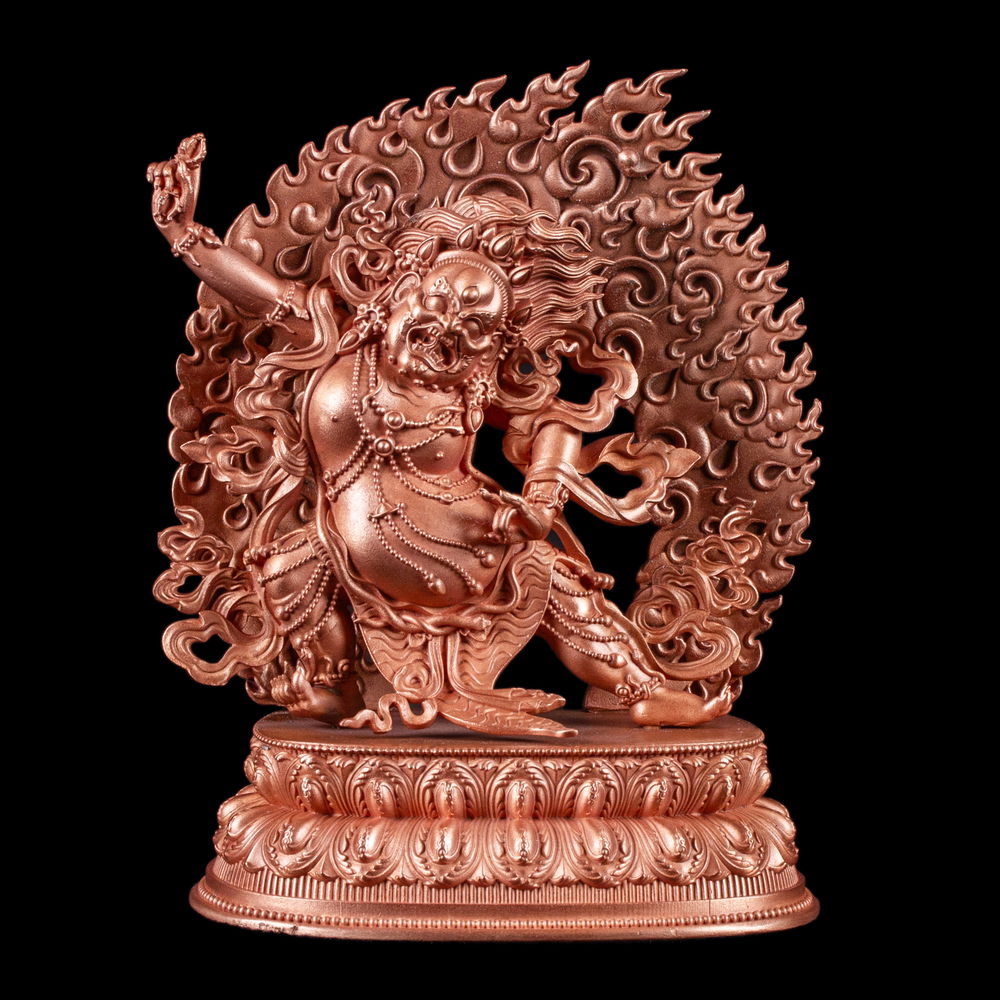 Statue of Vajrapani well known Dharma protector, small size — 11.0 cm, fine carving, Vajrapani