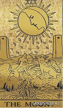 Подарочный набор. Таро Черное на Золоте (карты на англ. языке, книга на рус. языке, SP10 RUS). Black & Gold Tarot