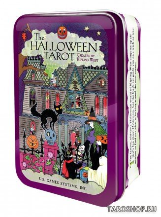 Таро Хэллоуин в металлической коробочке. The Halloween Tarot in Tin