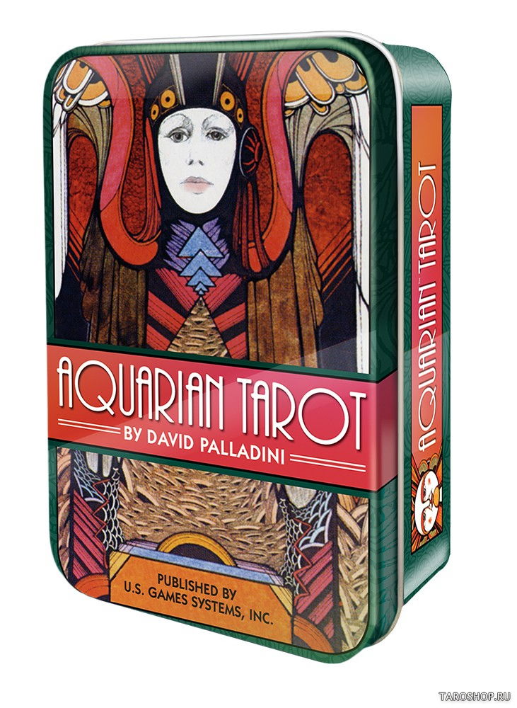 Aquarian Tarot in Tin. Таро Водолея в металлической коробочке. 