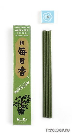 Благовоние MS Green Tea ЗЕЛЕНЫЙ ЧАЙ, 50 палочек по 12 см