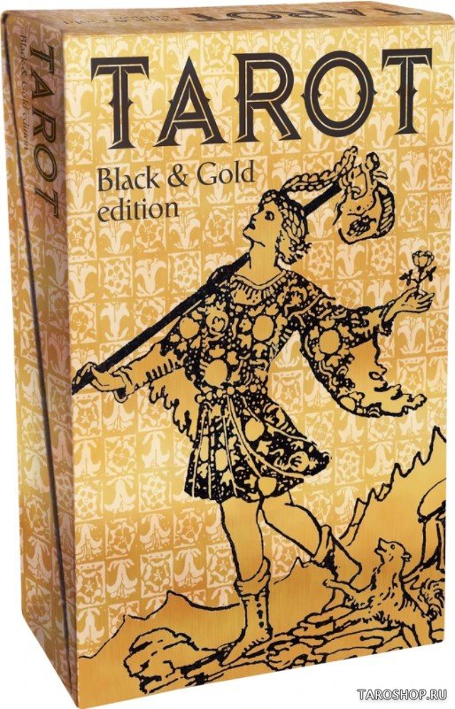 Набор. Таро Черное на Золоте на английском языке (SP10EX). Tarot Black & Gold Edition