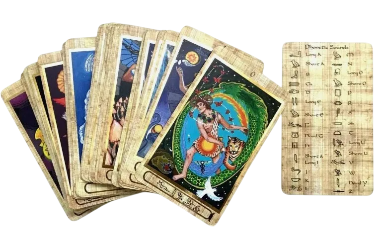 Rosetta Tarot PAPYRUS edition with hieroglyph guide. Таро Розетта