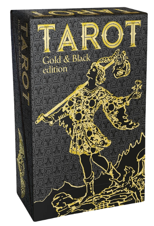 Подарочный набор. Таро Уэйта ЗОЛОТО НА ЧЕРНОМ на английском языке (SP12EX). Gold & Black Tarot