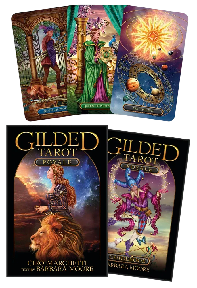 Gilded Tarot Royale Book & Deck. Набор. Позолоченное Королевское Таро