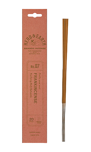 Благовоние на бамбуковой основе HERB & EARTH Frankinsense ЛАДАН, 20 палочек по 18 см, Ладан, 20