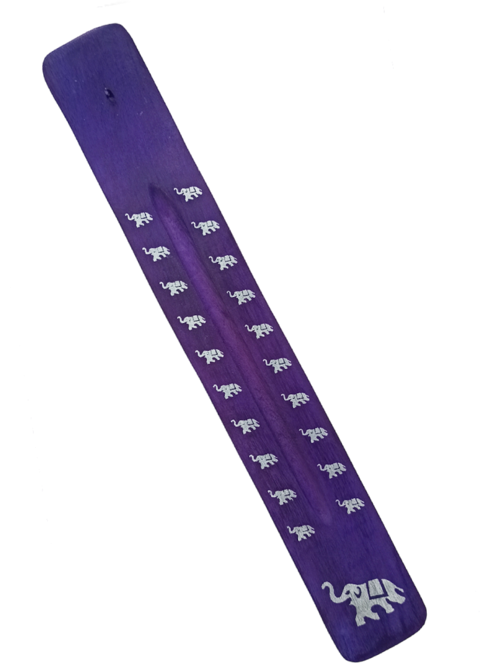 Подставка для благовоний СЛОНИК, фиолетовая, 25 см