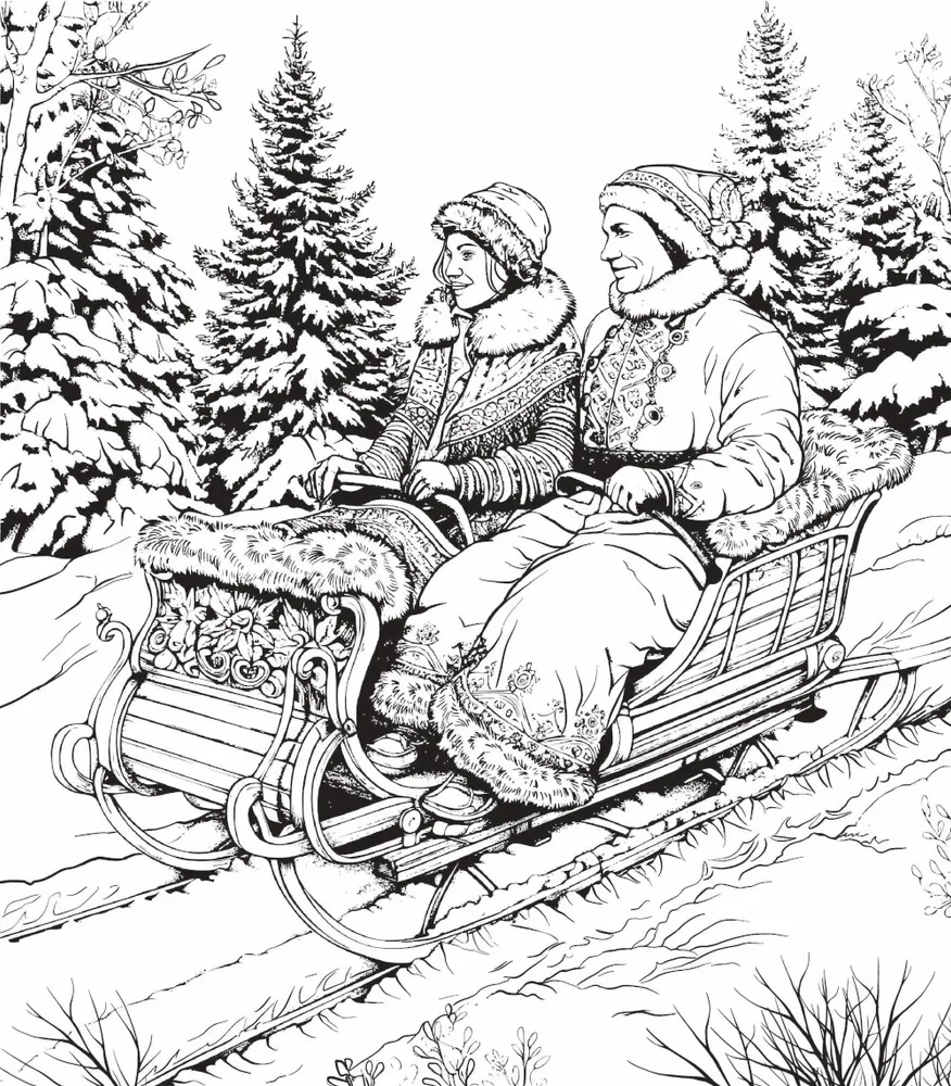 Русские сезоны. Традиции и праздники. Раскраска по славянским мотивам