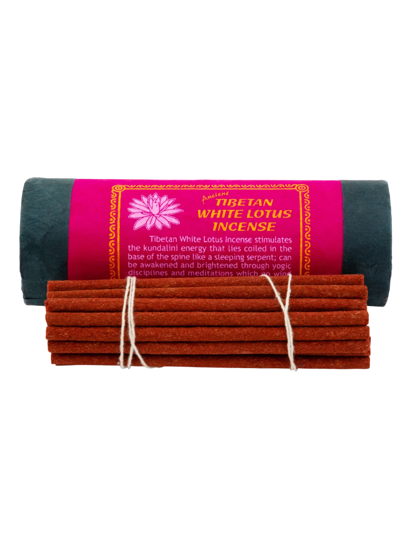 Благовоние Tibetan White Lotus Incense / белый лотос, 24 палочки по 9,5 см. 