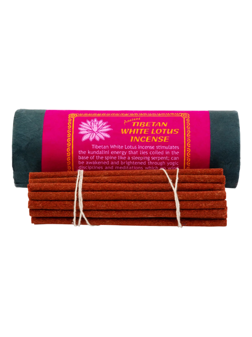 Благовоние Tibetan White Lotus Incense / белый лотос, 24 палочки по 9,5 см