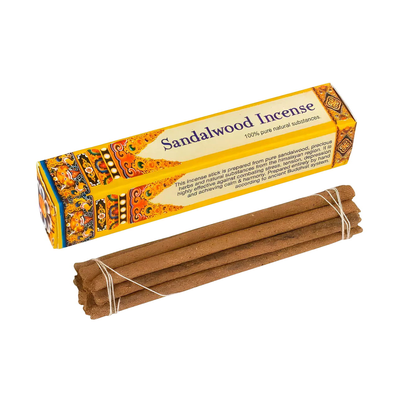 Благовоние Sandalwood Incense, 16 палочек по 9,5 см. 