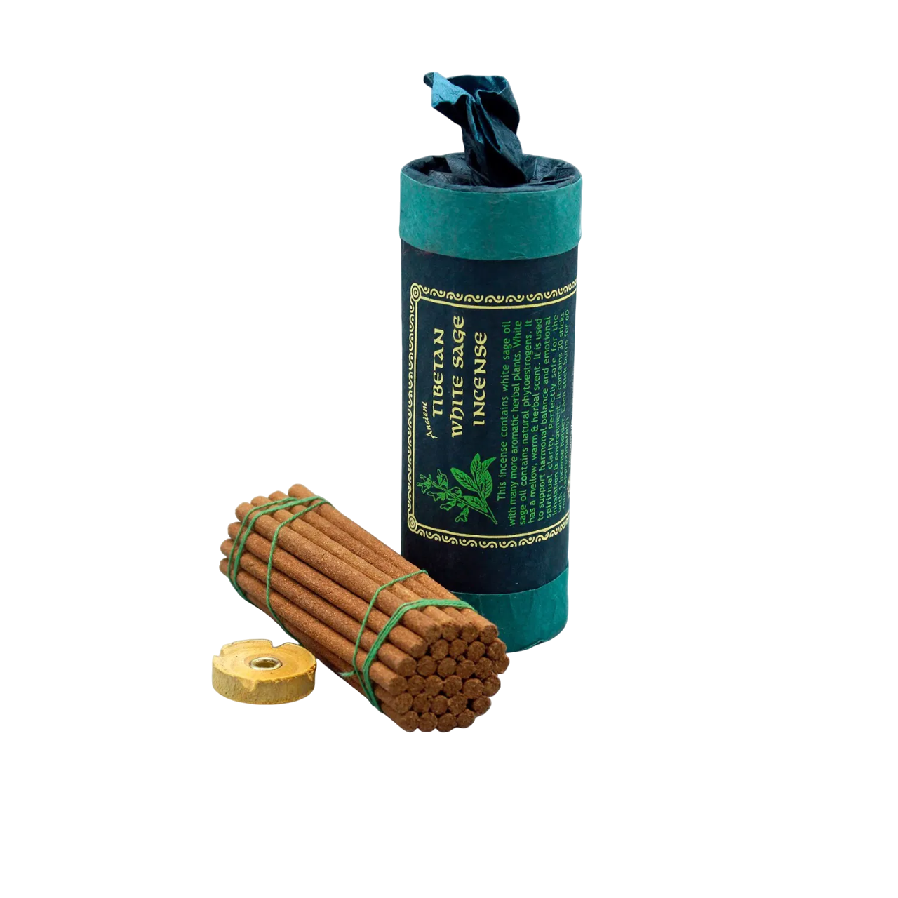 Благовоние Tibetan White Sage Incense / белый шалфей, 30 палочек по 10,5 см. 