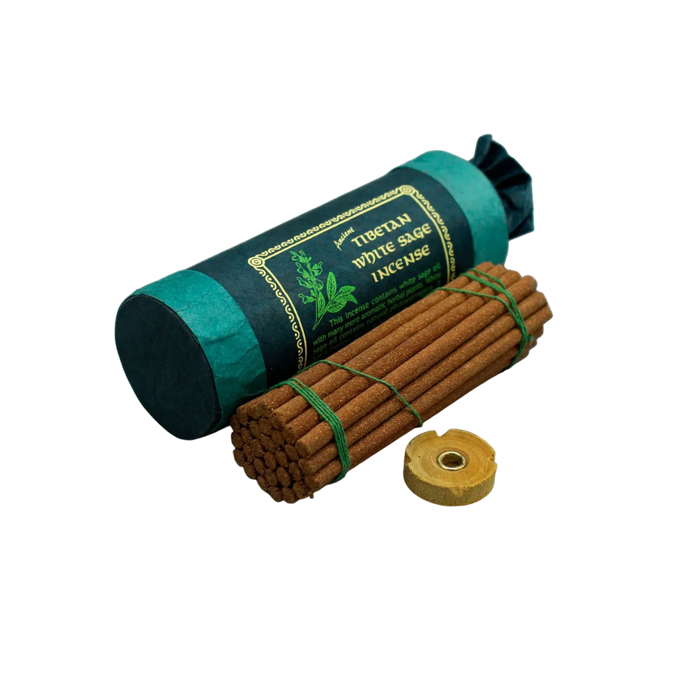 Благовоние Tibetan White Sage Incense / белый шалфей, 30 палочек по 10,5 см