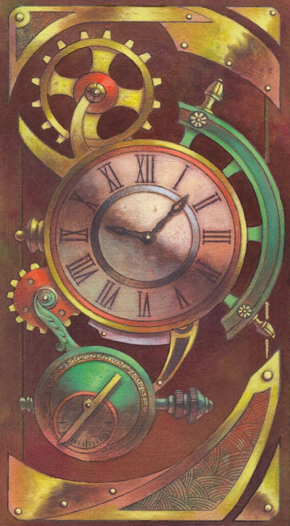 Steampunk art Nouveau Tarot Cards. Таро Стимпанк Арт-Нуво на английском языке (EX286)