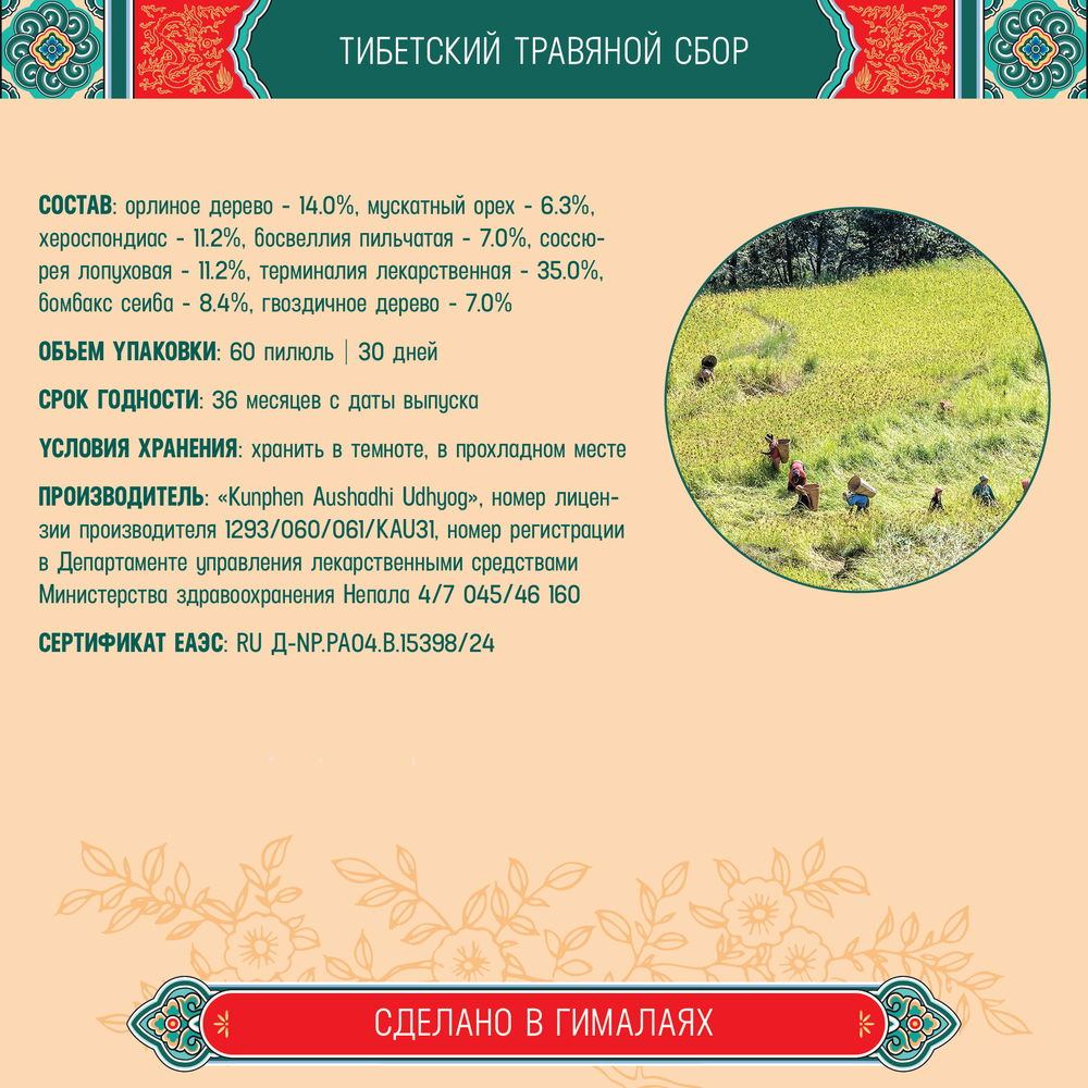Тибетский фитосбор Согдзин-11 · Sogdzin-11 курсом на месяц