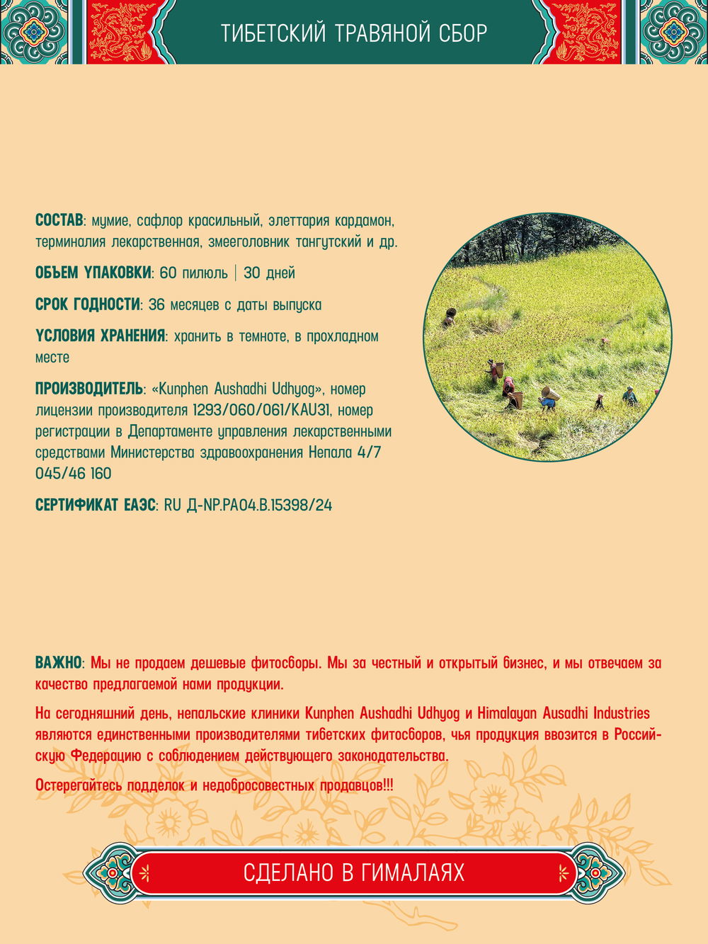 Тибетский фитосбор Драгжун-9 · Брагжун-9 — курсом на месяц