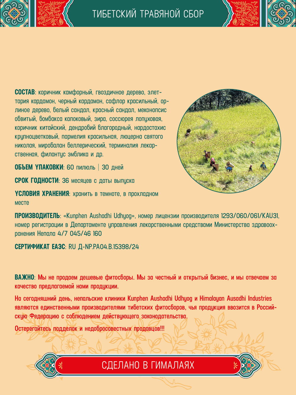 Тибетский фитосбор Габур-25 · Gabur-25 — курсом на месяц